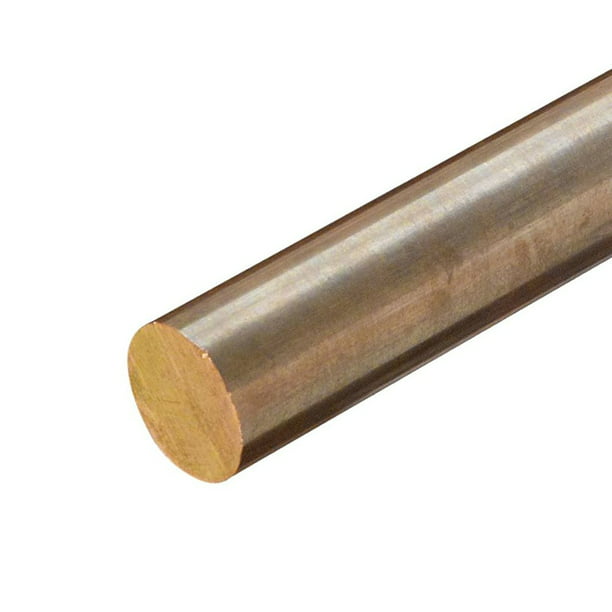 H04 Temper 0.625 Diameter Unpolished 60 Length Finish Mill ASTM F68 101 Copper Round Rod 